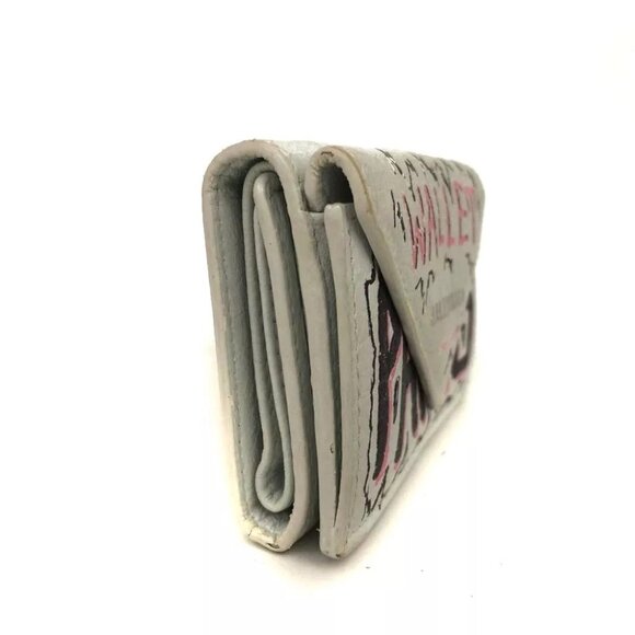 BALENCIAGA Everyday Graffiti Mini Papier Leather Trifold Wallet/7Z0916 - Picture 2 of 8